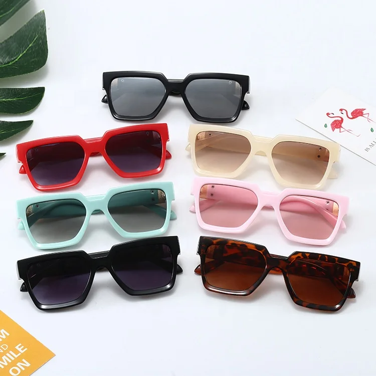 

DOISYER High quality customized big rectangle trend kids sun glasses children's sunglasses