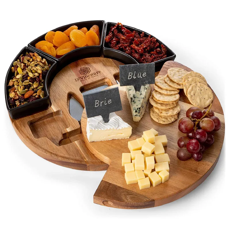 

Factory direct wholesale custom western restaurant bamboo square round oval bread cheese cheese plate, Wooden color