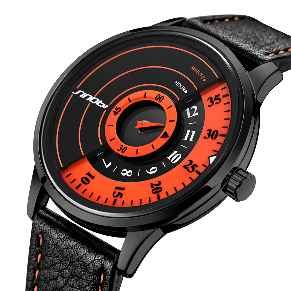 

Sinobi Men Watch Top Brand Concept Quartz Watch Cool Men Wristwatches Unique Creative Original Design S9845G