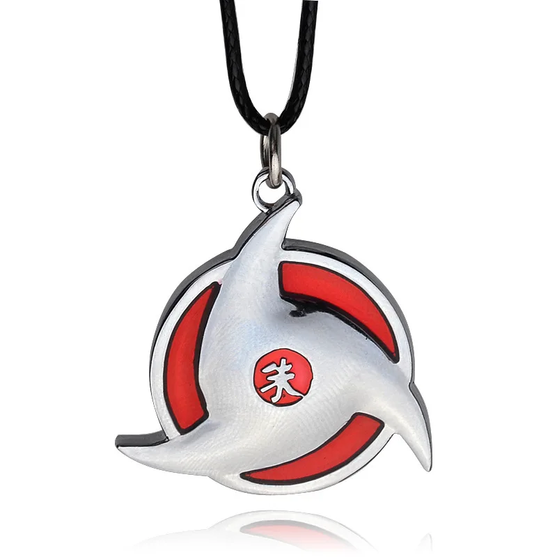 

High-end jewelry supplier stainless steel animation hot-selling necklace Naruto Uchiha Itachi writing round eye necklace