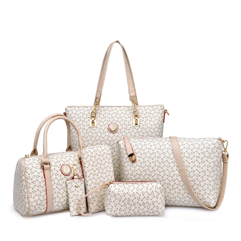 

Female bag 2021 new multifunctional large-capacity oblique hanging bag envelope bag wallet key bag six-piece shoulder bag