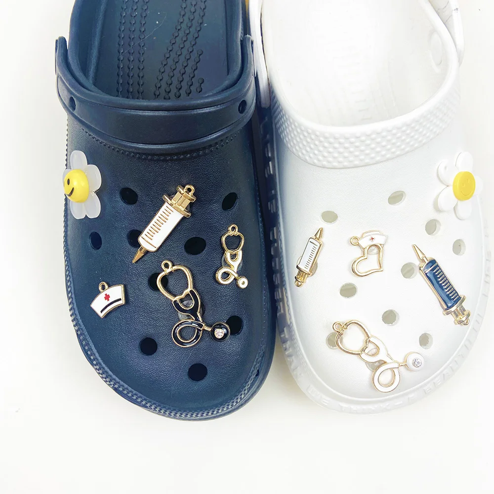 

Hot sale metal medical device shoe buckles used for clogs charms