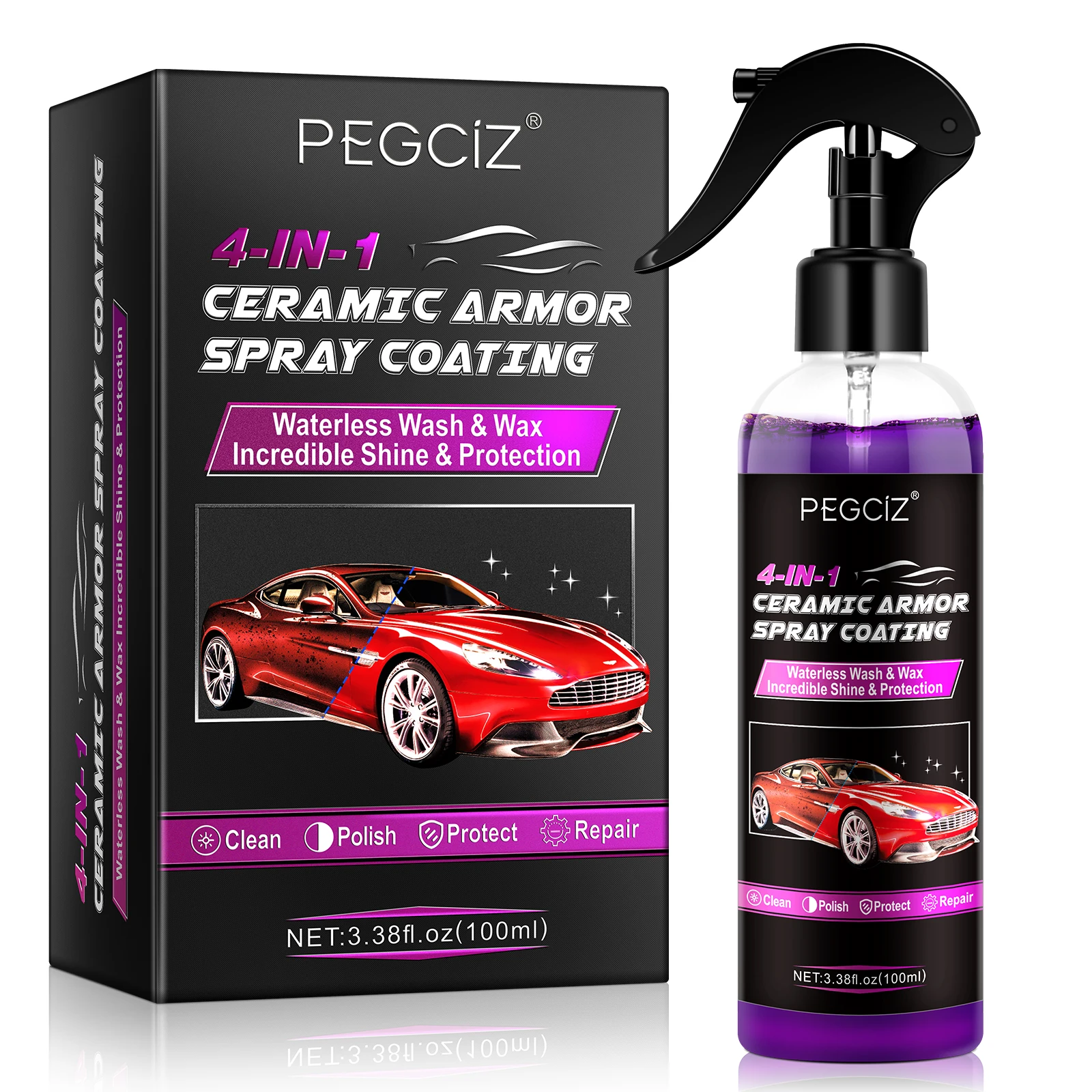 

PEGCiZ private label ceramic coating car surface nano sprayhigh protection quick ceramic car nano coating spray