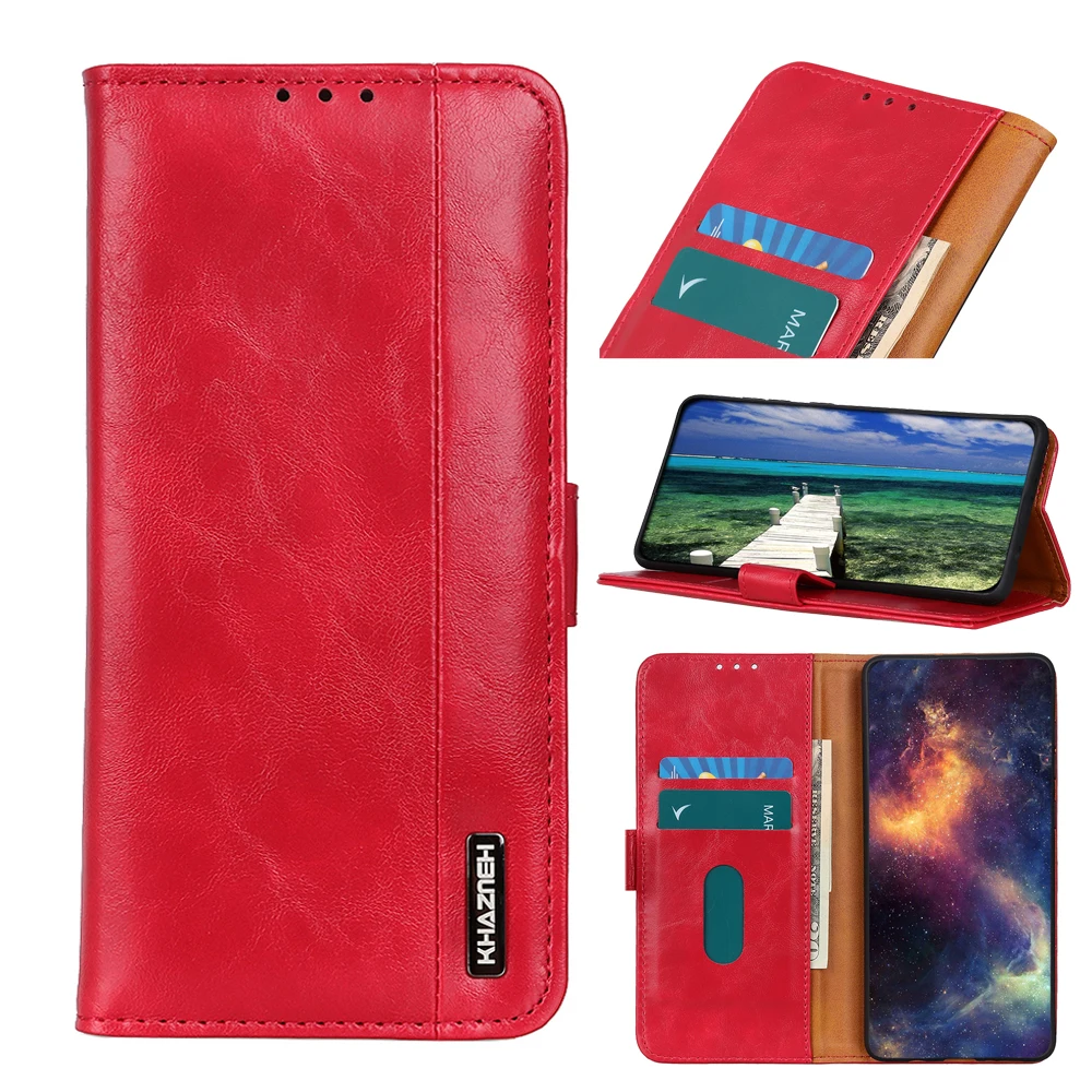 

Bison pattern PU Leather Flip Wallet Case For Sharp AQUOS R6 With Stand Card Slots, As pictures