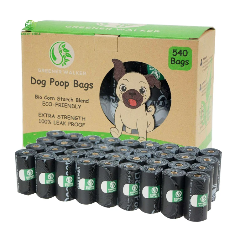 

540pcs Poop Bags Extra Thick Strong 100% Leak Proof Eco Biodegradable Dog Poo Bags For Dog Waste