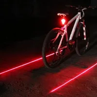 

Bike Cycling Lights Waterproof 5 LED 2 Lasers 3 Modes Bike Taillight Safety Warning Light Bicycle Rear Bicycle Light Tail Lamp