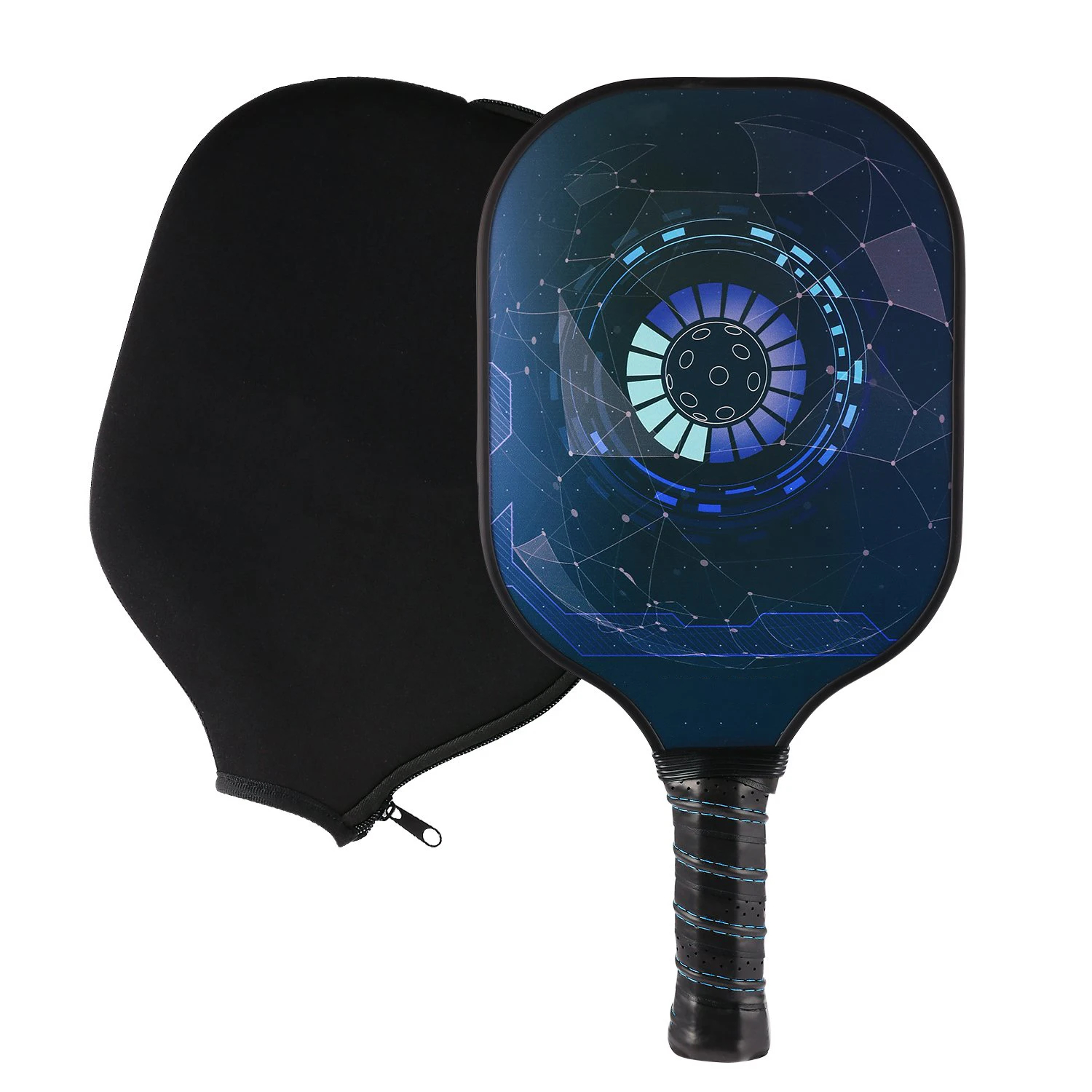 

custom carbon pickleball paddle long grip dropshipping