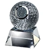 Golf Crystal Clock For Table Decoration Nice Crystal Glass Table Clock