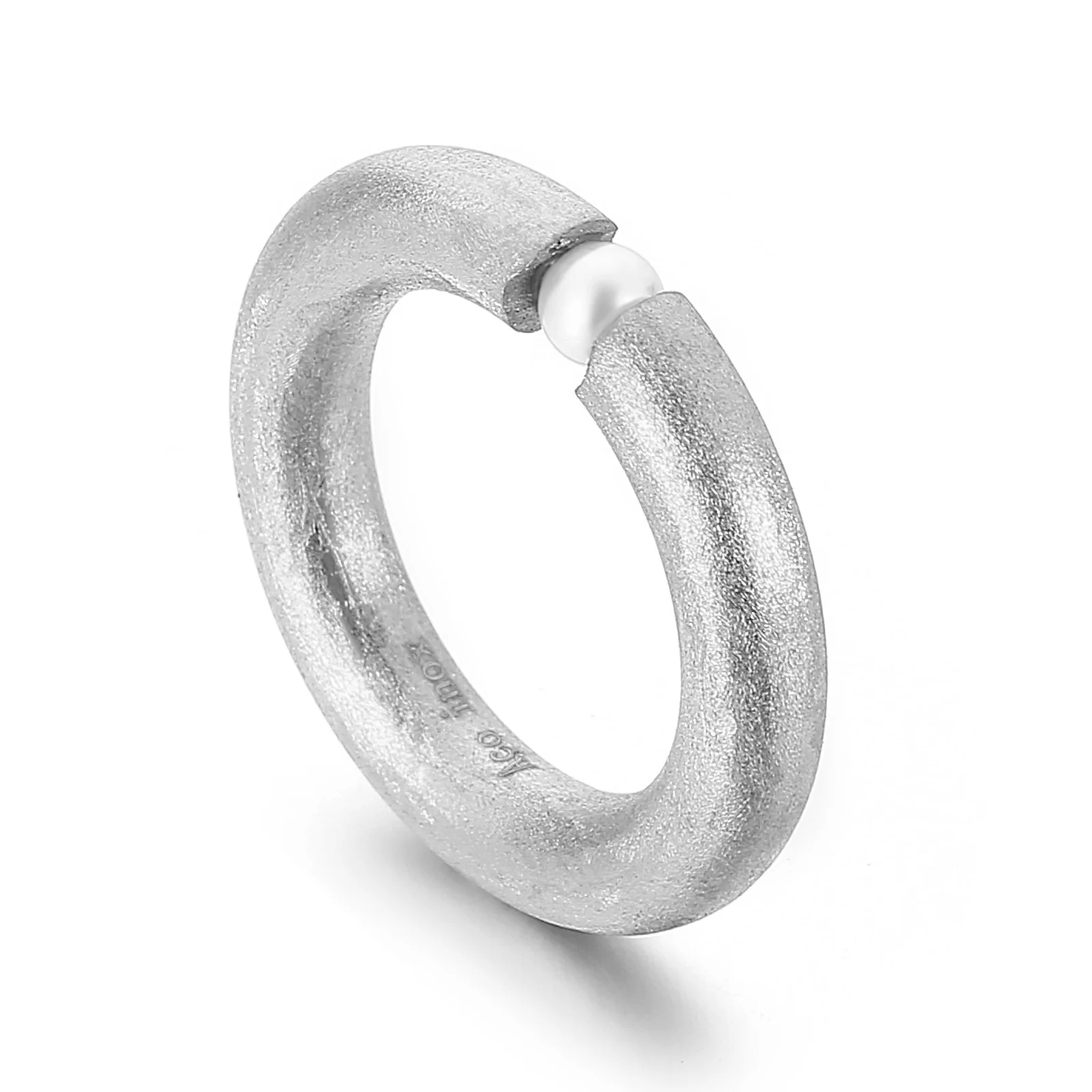 

Simple Design Stainless Steel Inlaid Shell Women Finger Rings Wedding And Engagement Ring, Silver/gold/rose gold