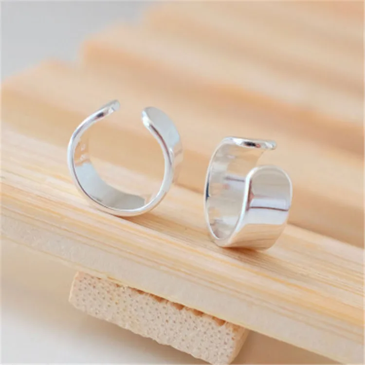 

Wholesale Simple Personality Fashion Silver Ear Cuff Earring for Women Clip On Earrings 925 Sterling Silver Jewelry