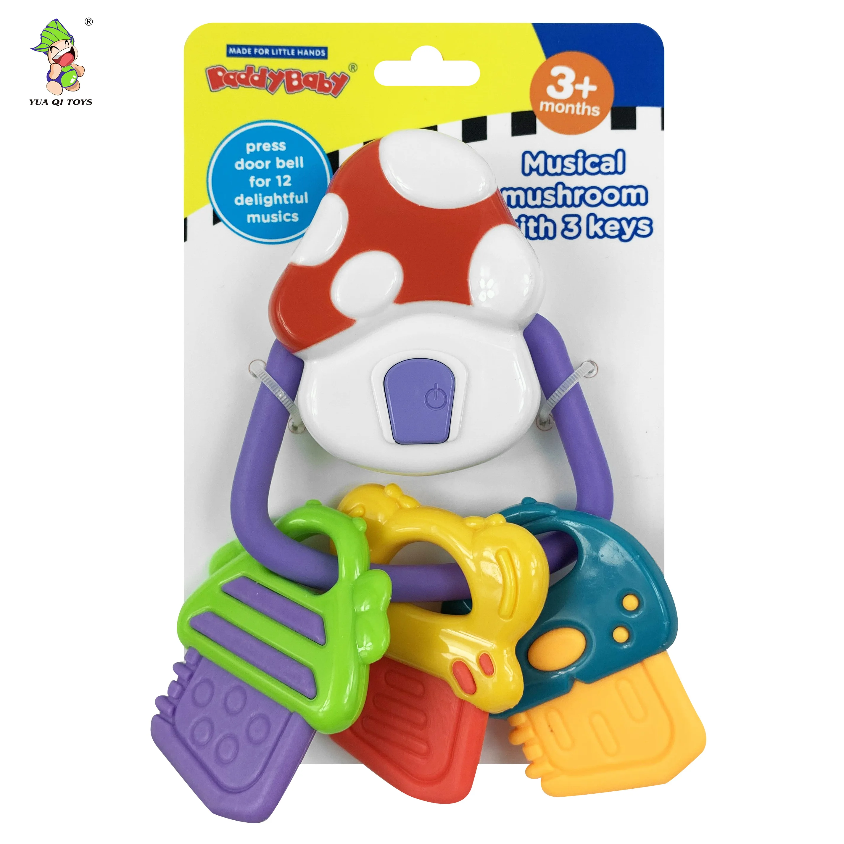 Safe Material Cartoon Plastic Toys Cute Car Keys Baby Rattles Teether