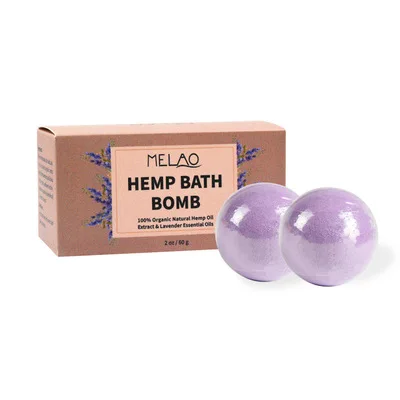 

Private Label Bath Bomb 100% Organic Natural Hemp Oil Extract & Lavender Essential Oils Spa Stress Relief Hemp Bath Bomb