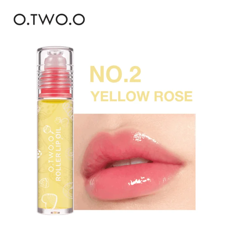 

Candy-Flavored Roll-On Color-Changing Lip Oil Nourishing Moisturizing Lips Plumping Lipgloss With Vitamin E Plant Essential Oils, Yellow,orange