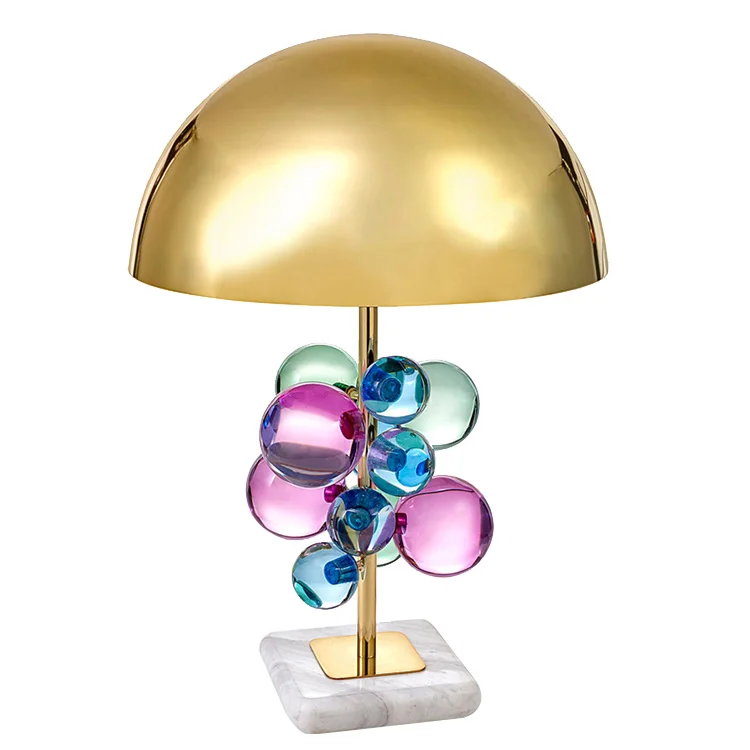 
Reharry stylist model high grade postmodern dazzling bedroom bar table lamp crystal ball Desk table lamp 