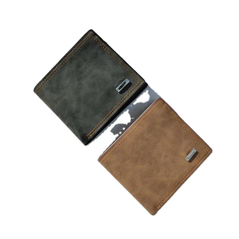 

Customize Design Slim Coin Purse ID Credit Card Holder Short PU Leather Thin PU Wallet For Men, Customized color