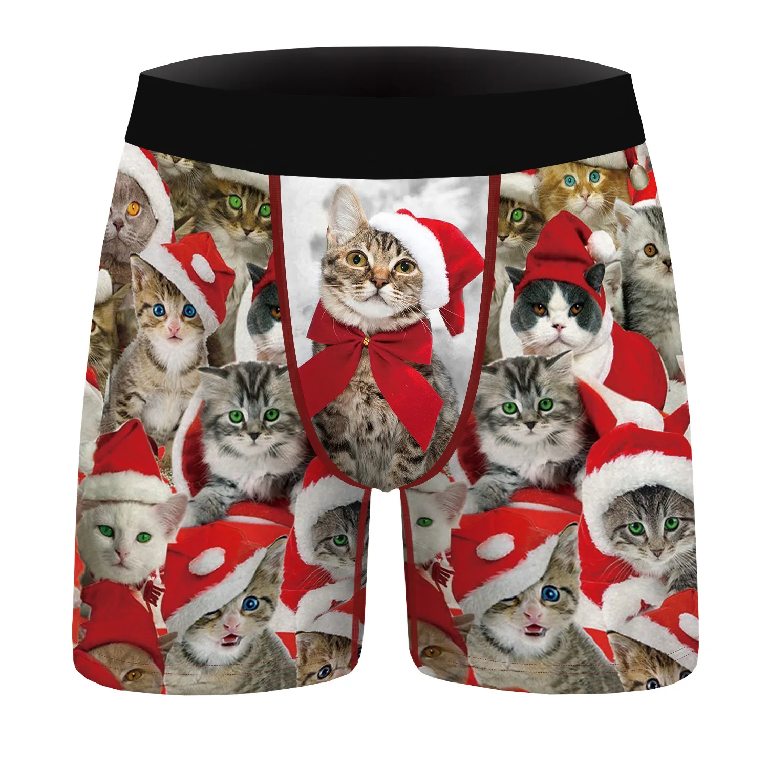 

Plus Size Men's Christmas Funny Printed Cotton Boxer Homme Spandex Print 3D Boxer shorts Men Boxers Male Underpants