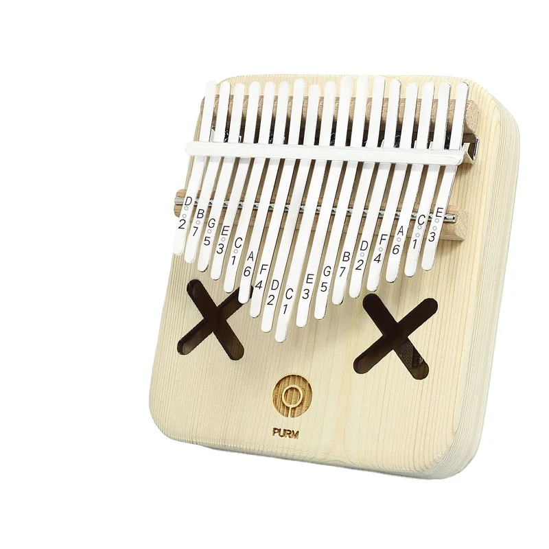 

Direct Manufacturer Acacia mangium Custom Logo 17 keys Kalimba, Natural