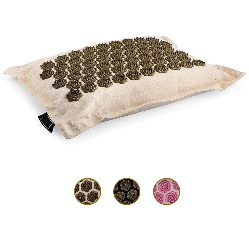 Acupuncture Pillow Set For Neck Pain Relief,Back Pain Relief And Stress