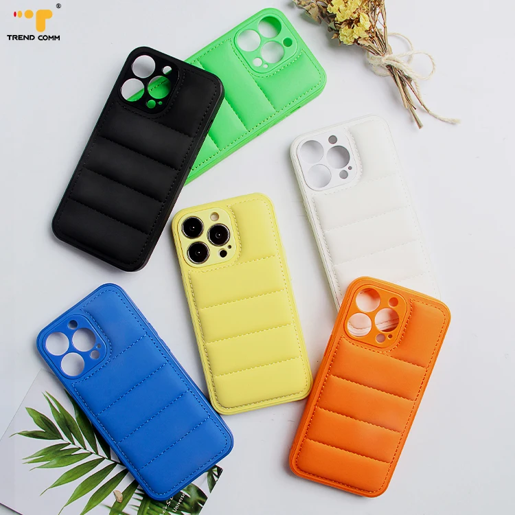 

Hot Sale Puffer Brand Down Jacket Phone Case For iPhone 13