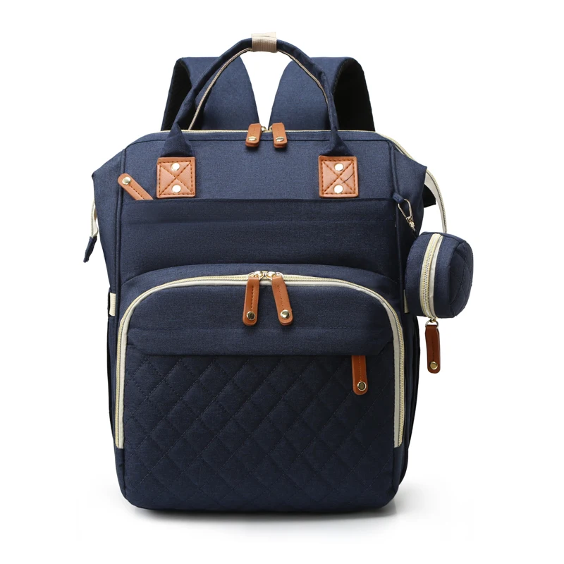 

RTS Deep Blue Baby Happy Charging Bags Diaper Bags Backpack Maternity Backpack with keybag for Mom, 5 colors