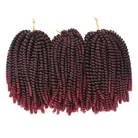 

factory price spring twist braiding hair 8inch passion twist spring twist ombre color crochet braid hair