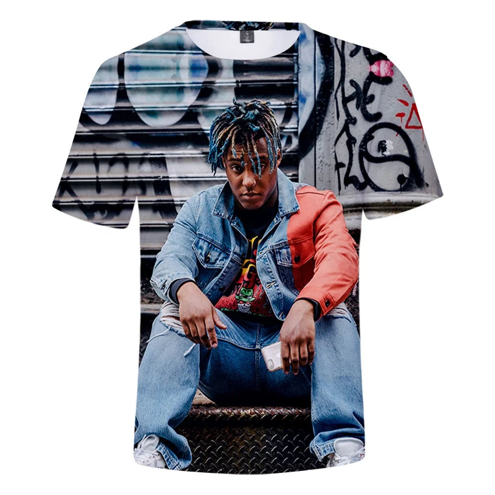 

2021 new design hot tesm Juice wrld t shirt wholesale printed Juice wrld t shirt factory from China 3d hot 3d t shirt from China