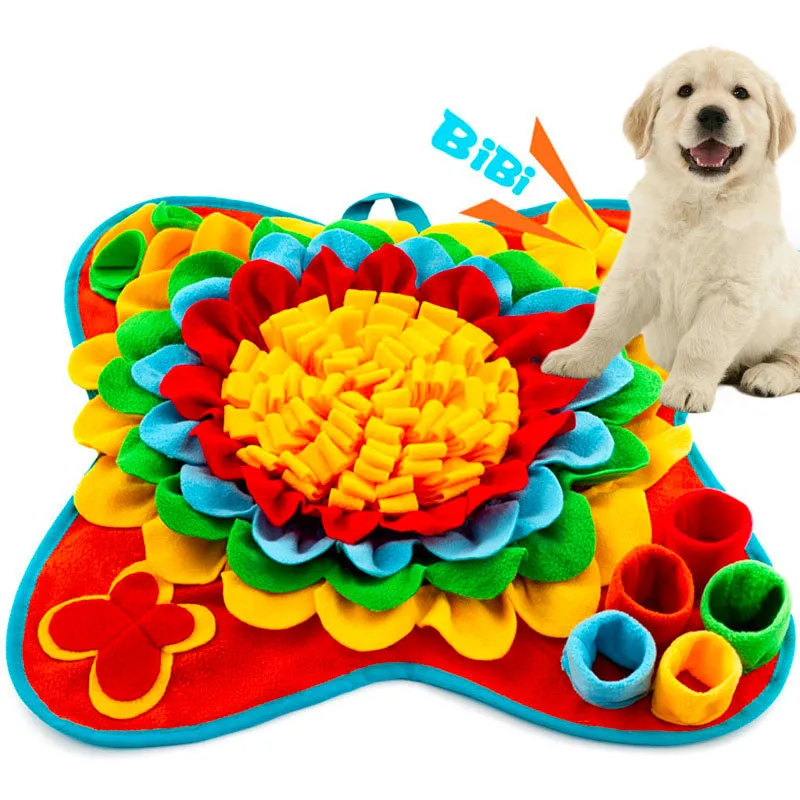 

Colorful Big Flower Snuffle Mat Enrichment Dog Sniffing Mat Olfactory Training Food Game Blanket Pet Snuffle Mat for Dogs