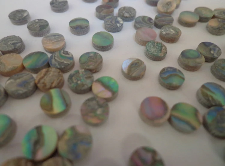 50Pcs Abalone Shell Inlay Dots – 8mm For Guitar, Ukulele Fretboard – Luthier Supplies