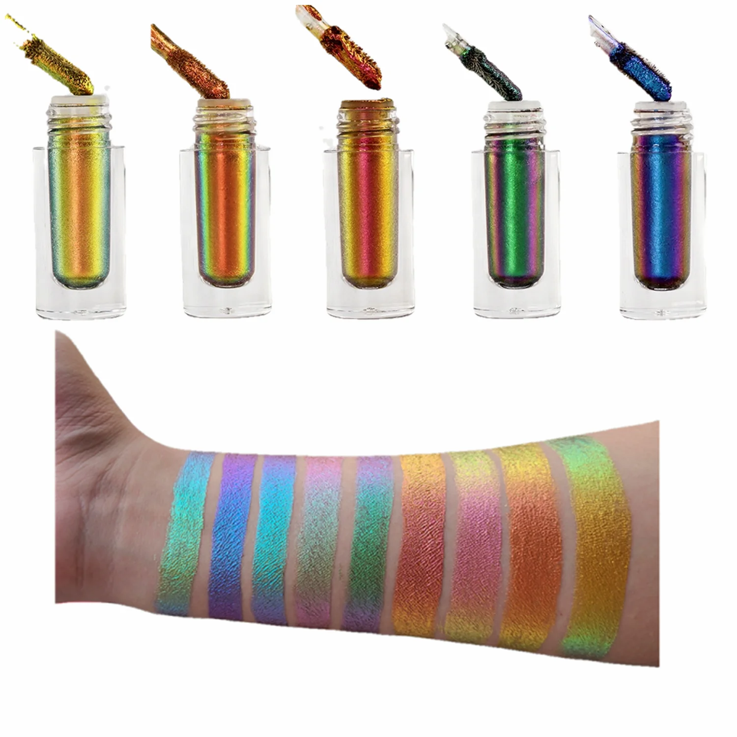 

Chameleon High Pigment Shiny Liquid Eye Shadow Waterproof Long Lasting Pearlescent Chameleon Glitter Eyeshadow