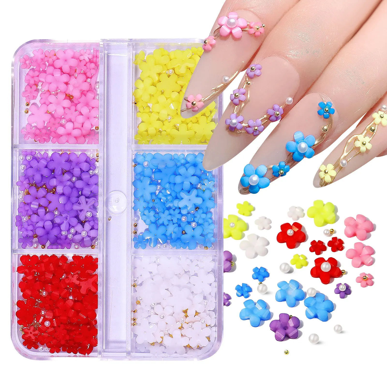 

Color Changing Love Heart Nail Jewelry Set For Nail Art Decorations Summer DIY Manicure Charms