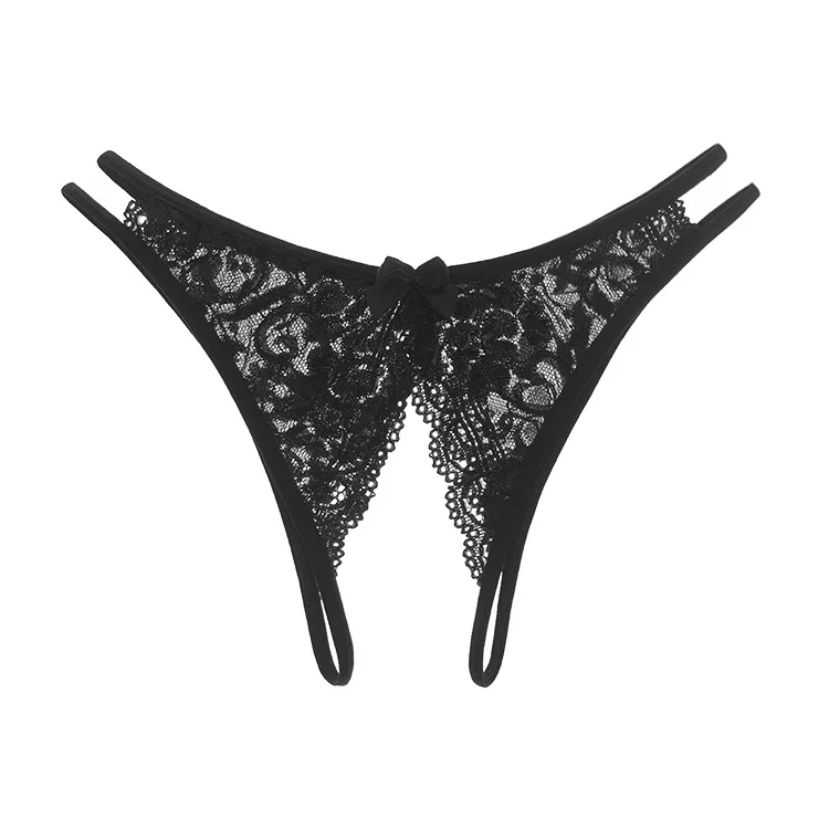 

Wholesale Women Sexy Holes Open Briefs Hot Style Flower Embroidery Lace Underwear Cheap Price Low-Waist Hollow Out Mesh panties
