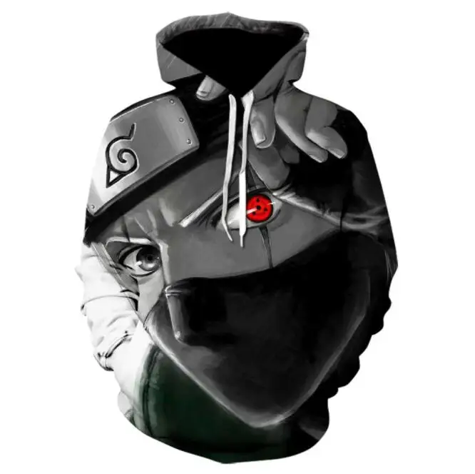 

2021 Fashion New Harajuku Anime Character Atake Kakashi Long Sleeve 3D Hoodie