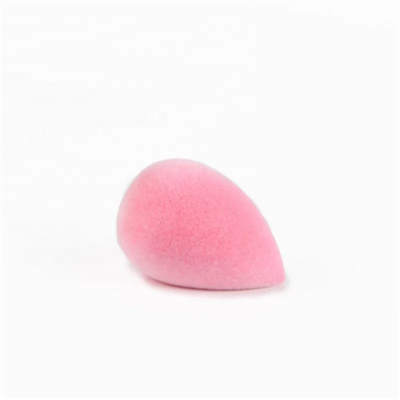 

Flocking Beveled Makeup Beauty Sponge Water Drop Soft Sponge Blender Puff, Pink