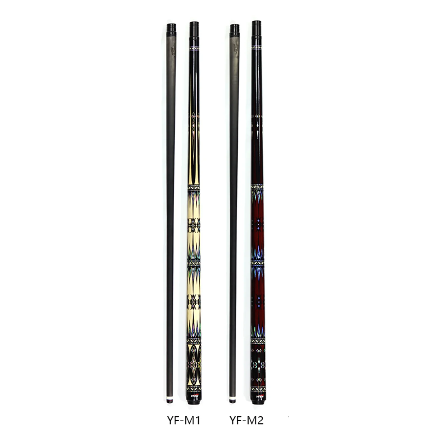 Premium  High-tech Yfen Carbon Fiber  Shaft Maple Butt 12.5mm Tip  Handmade Billiard Pool Cue  With Extension for Sale