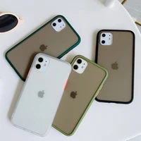 

Shockproof Frosted Contrast color Hybrid TPU PC Phone Case For Apple iPhone 11 Pro Transparent Case Cover