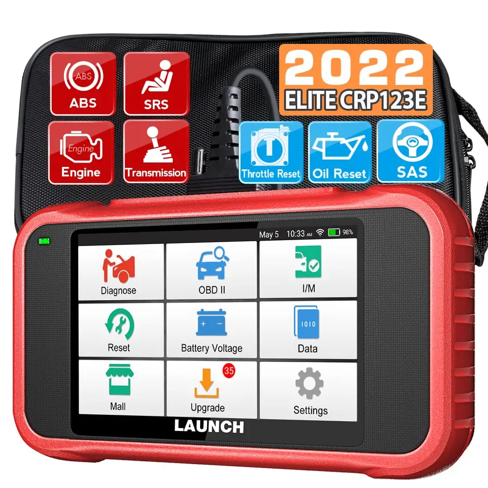 

Launch CRP123E V2.0 2024 Newest Elite Code Reader Obd2 Scanner ABS SRS Engine Transmission Car Diagnostic Tool Auto Free Update