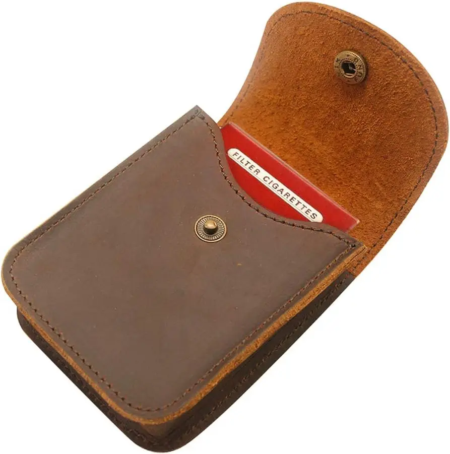 Personalized Leather Playing Card Case Storage Box Single Deck Leather Playing Card Pouch Holder for Poker and Bridge