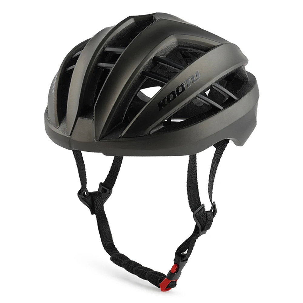 

KOOTU Best Selling High Density EPS Foam and PC Material Integral Molded Adjustable Adult Cycling Bike Helmet, Black