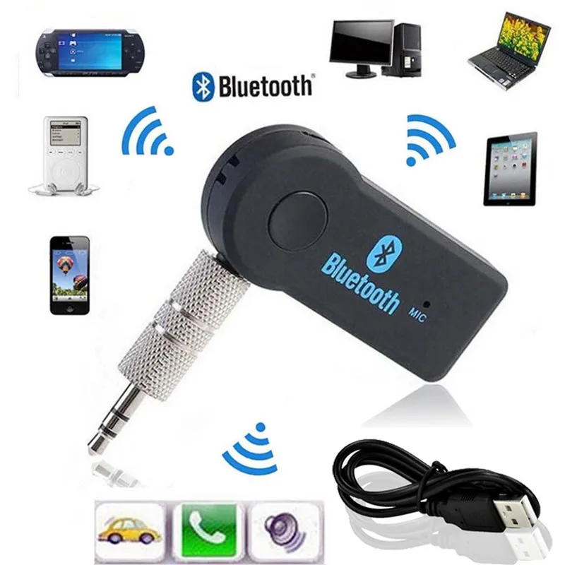 

Wireless Car Bluetooth 5.0 Receiver Adapter 3.5MM AUX Audio Stereo Music Hands-free Home Car Bluetooth Audio Adapter