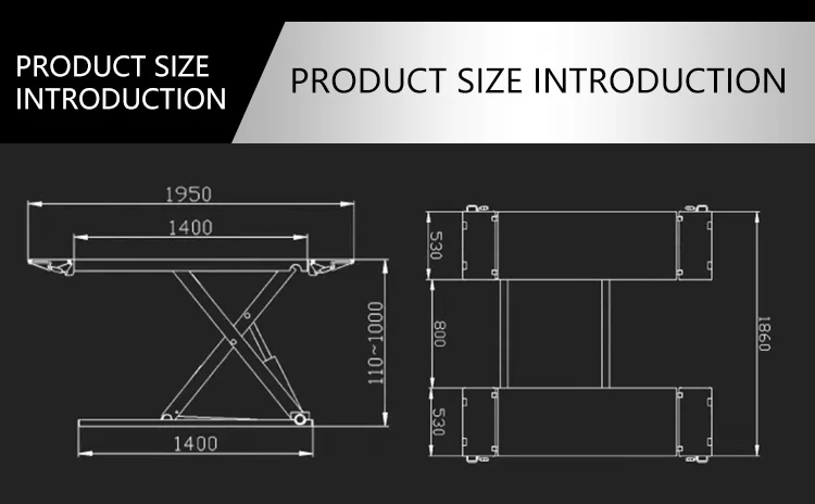 Cheap Scissors Ramp Washing Hydraulic Mid Rise Portable Car Lift