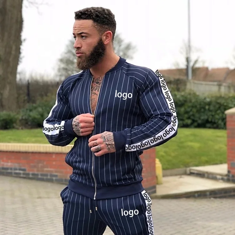 

Wholesale Sports Polyester Gym Slim Fit Custom Mens Tracksuit Set, Custom color