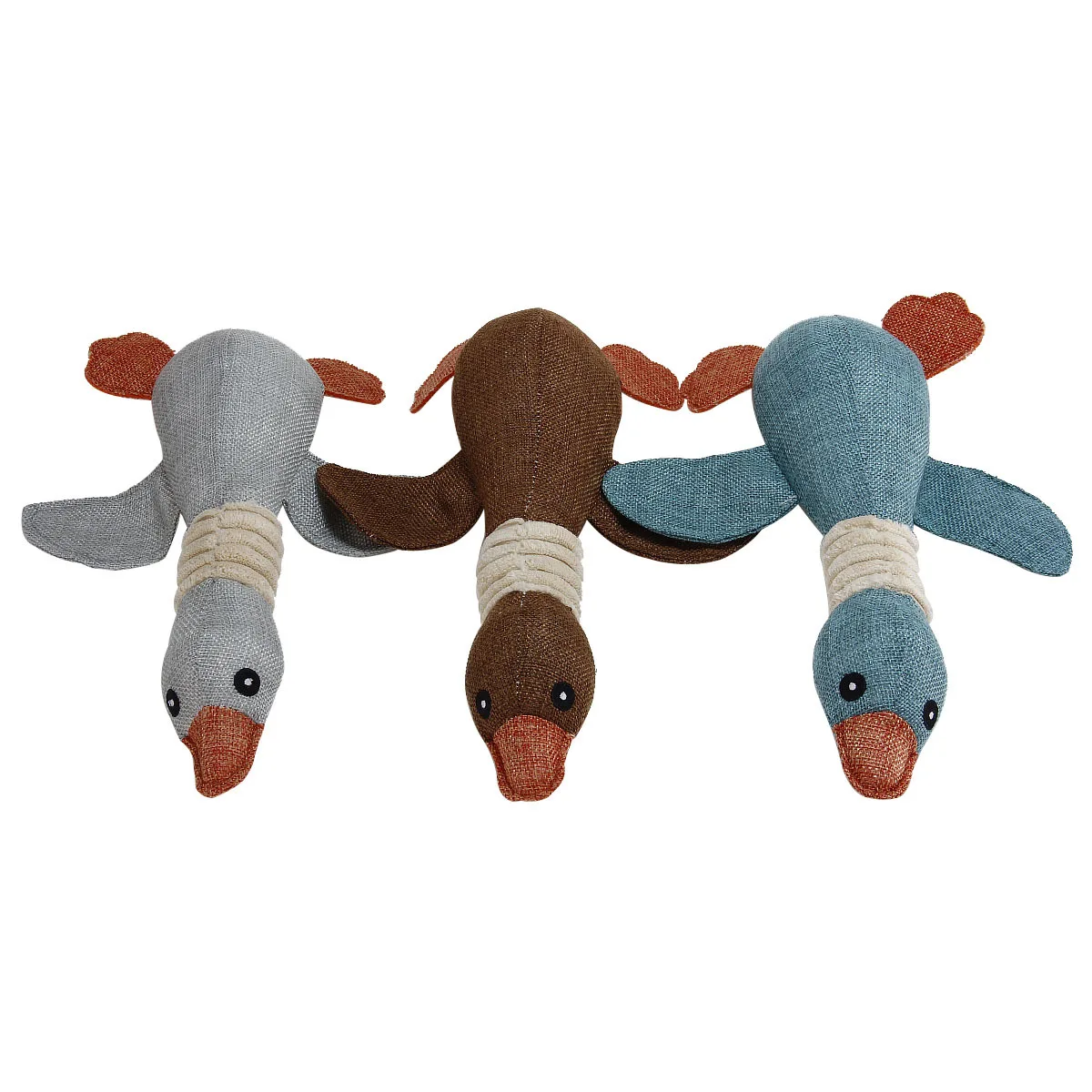 

Durable Wild Goose Squeaky Dog Toy Plush Puppy Bite Play Chew Pet Toys, Mix color