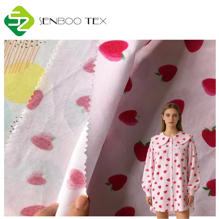 GOTS OEKO-TEX Certified 100% Organic Cotton Poplin Fabric Eco-Friendly Supersoft Lightweight Woven Custom Printed Designs for
