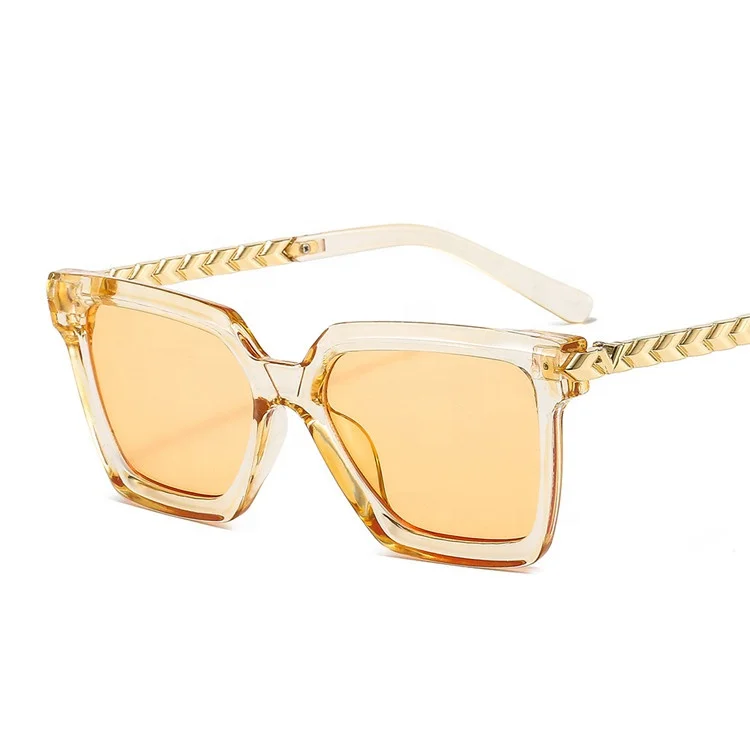 

Wholesale Custom Logo Vintage Square Sun Shades uv400 2021 Fashion Shades Designer Luxury Metal Square Women Sunglasses
