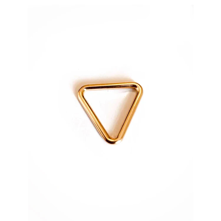 

White color triangle shape luggage accessories metal ring buckles