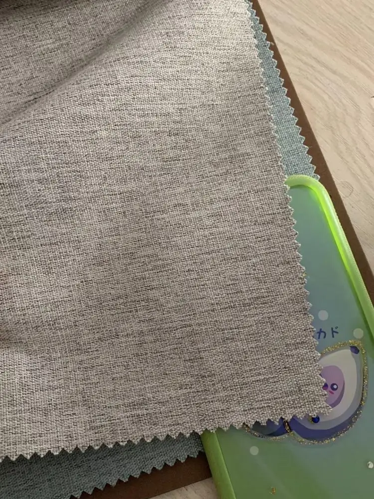 
Nanometer coated full shading various colors linen blackout hotel room curtain 