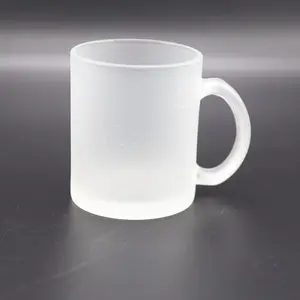 Image of Wholesale Customized Sublimation 11oz Froasted Glass Mug for Coffee or Beer