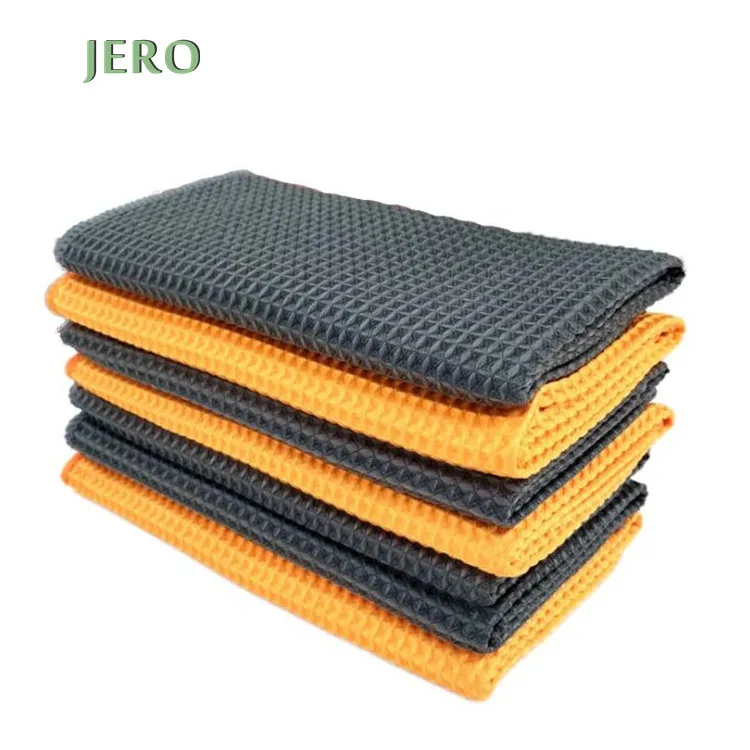 

Hot sale Streak Free Glass Cloths Dish Cloth Microfiber Rag Absorbent Cleaning Cloth for Kitchen, Orange,gray