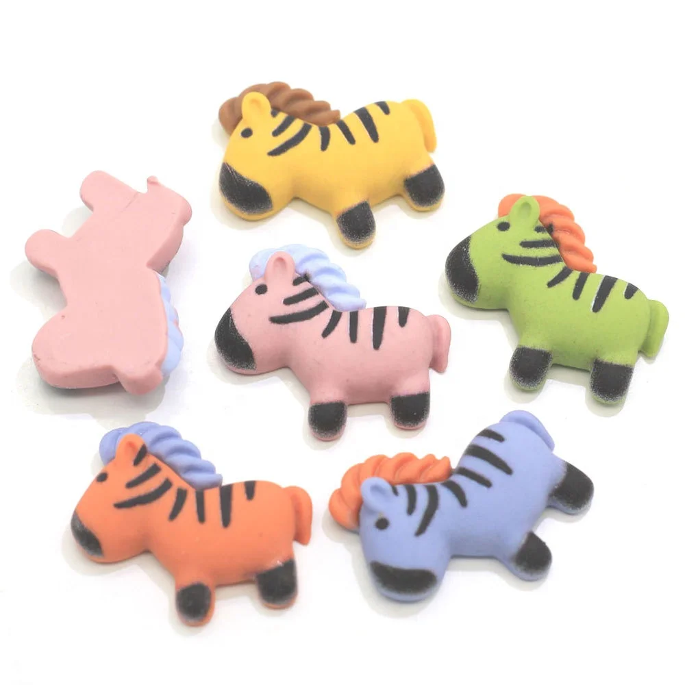 

Kawaii Christmas Occasion Resin Decorative Cute Horse Cabochons Flatback Resin Initial Colours Zebra Horse Cabs Resin Crafts DIY, Picture
