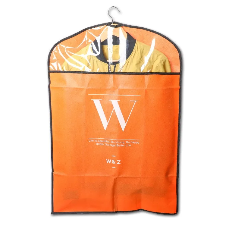 

Wholesale Customized Garment Bag Colorful Fashion Travel Dust Cover Suit Carrier With Shoulder Strap, Orange green blue